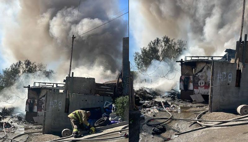 Menor y adulto mayor pierden la vida en incendio en la Colonia Obrera