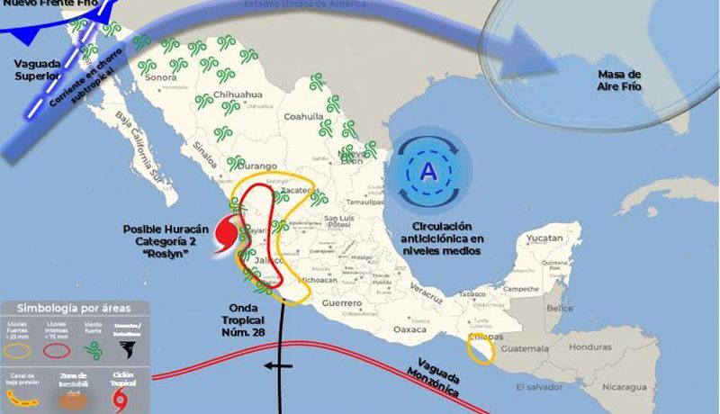 Probabilidad de fuertes rachas de viento en BC: PC