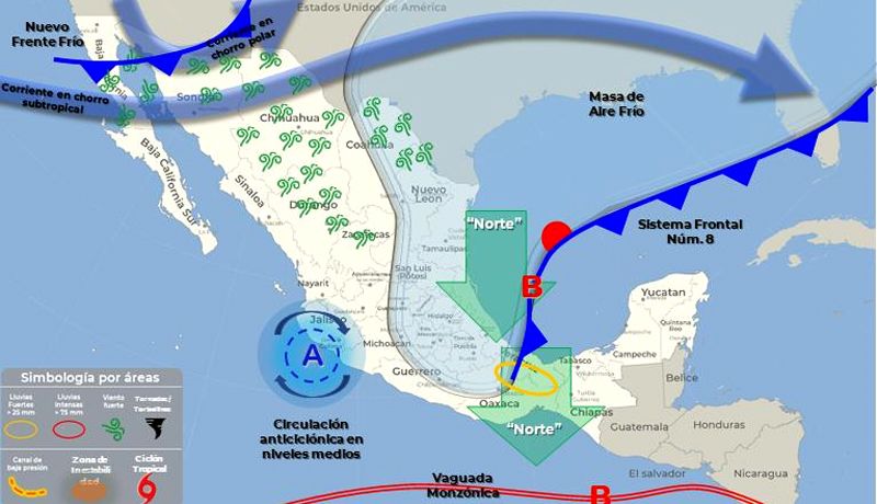 Se esperan bajas temperaturas y fuertes vientos en BC: PC